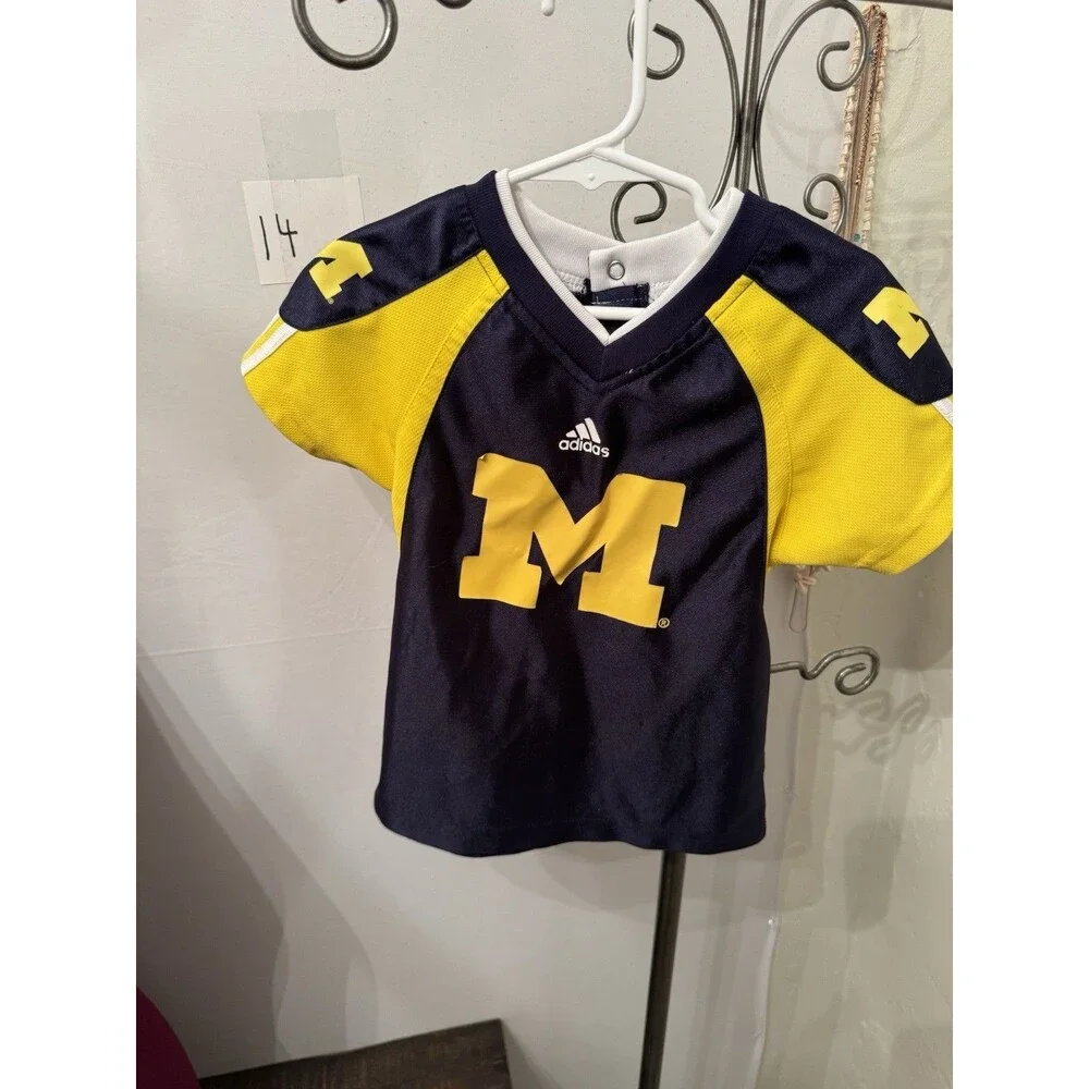 Adidas Michigan Wolverines Infant 2T Football Jersey Blue Yellow NCAA